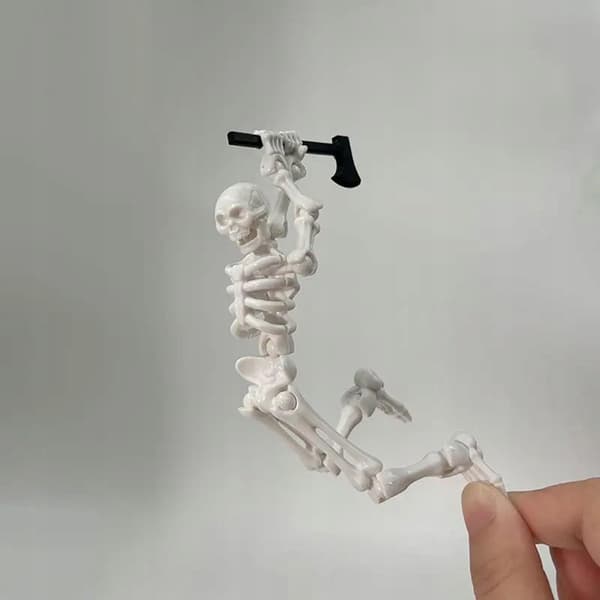 2x Small skeleton doll with movable joints – lightweight, for photography – 2 pieces