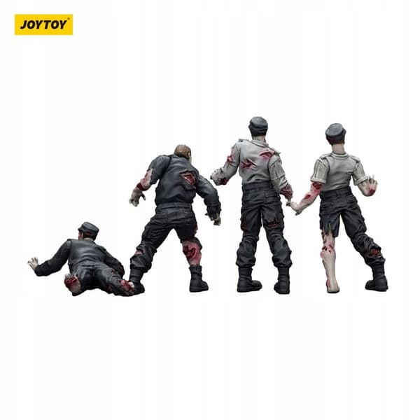 Zombie Dark Source bodyguard figurines, set of 4, 8 cm