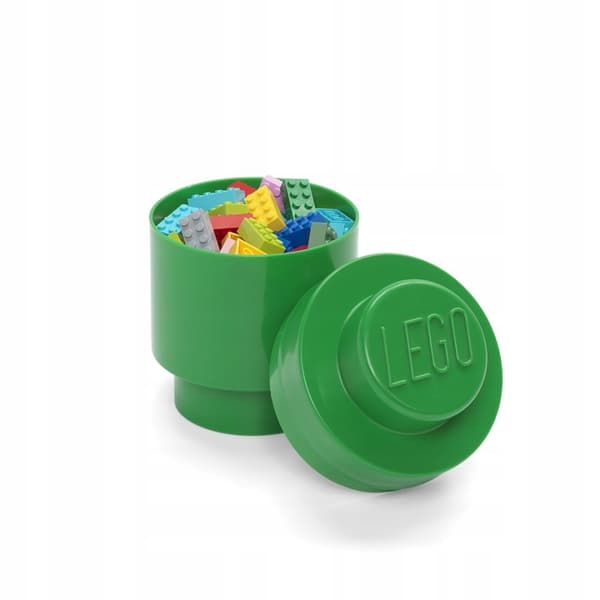 LEGO® round blue single brick container
