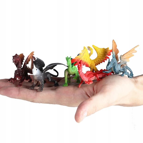 Set of 6: Simulation Plastic Dinosaur Model Action Figure Dinosaur Statues