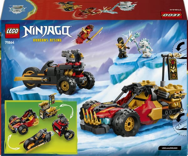 LEGO NINJAGO Kai and Cole’s Multi-Function Vehicles 71864