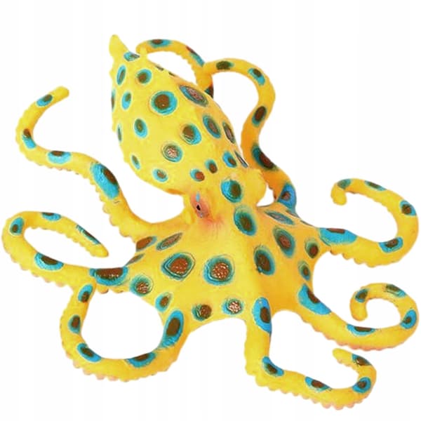 YELLOW PLASTIC OCTOPUS FOR INTERIOR DECORATION