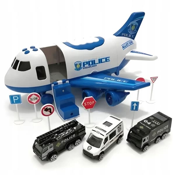FOLDING POLICE TOY PLANE