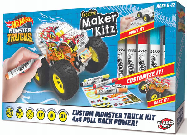HOT WHEELS MAKER KITS WITH MONSTER TRUCK MARKERS