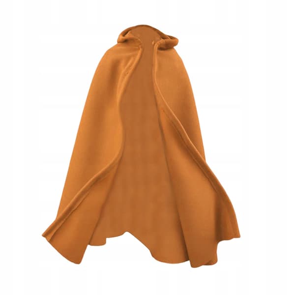 Miniature 1:6 scale hooded top – Cloak Long Cape Casual Solid Colour Coffee