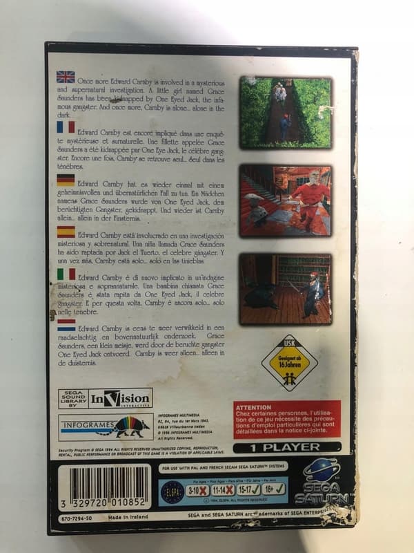 Sega Saturn game: Alone in the Dark: Jack is Back, 64-bit