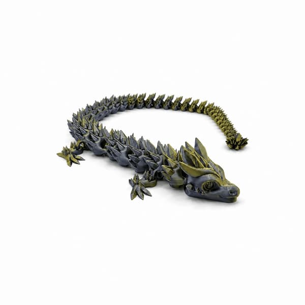Large Flexi Dragon – Articulated 3D Dragon – 3D-printed – Gift – Colours