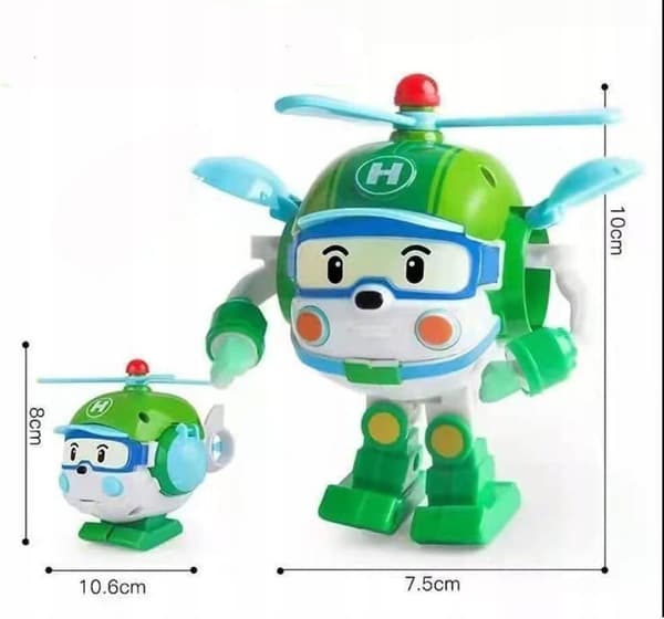 ROBOCAR POLI HELLY TRANSFORMING ROBOT VEHICLE 2-IN-1 FIGURINE