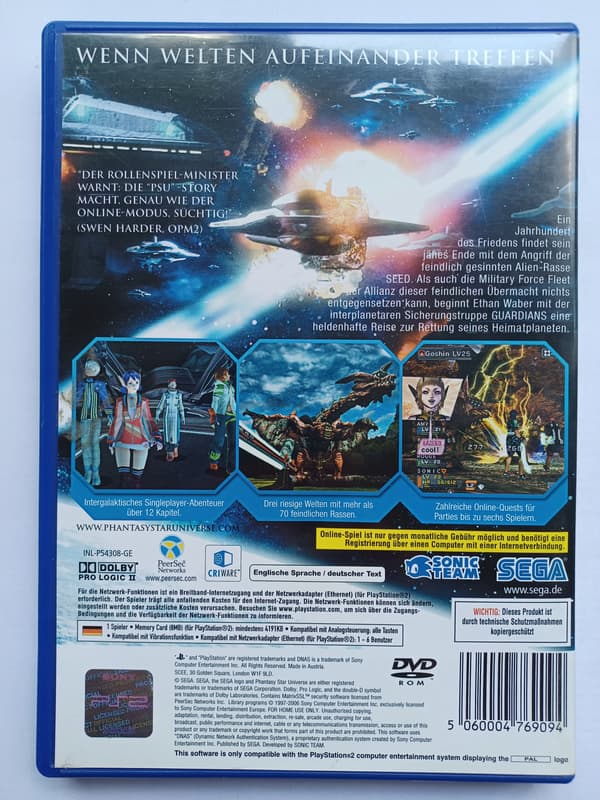 Phantasy Star Universe, PlayStation 2, PS2