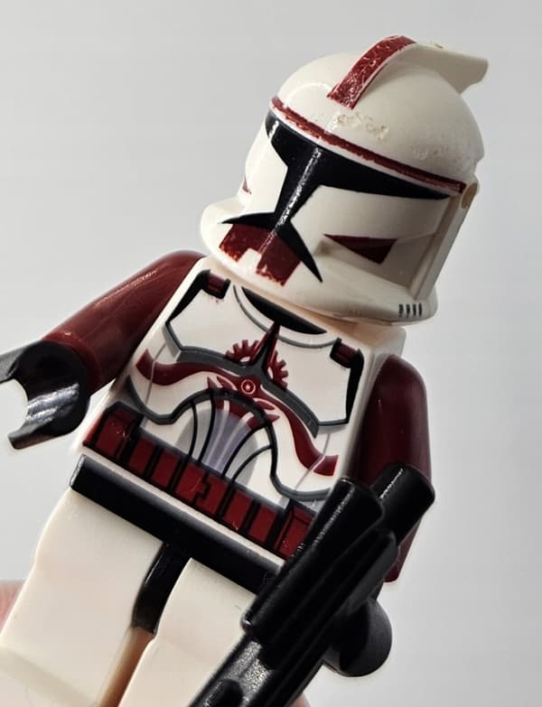 LEGO STAR WARS minifigure sw0202a Clone Trooper Commander Fox DEFECT /