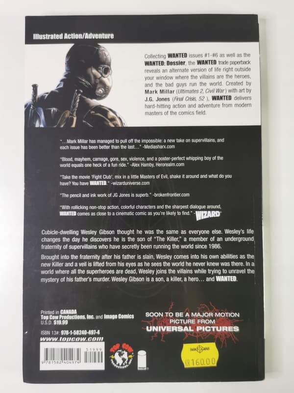 The comic *Wanted*, published in the USA