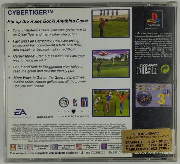 Cyber Tiger for Sony PlayStation (PSX)