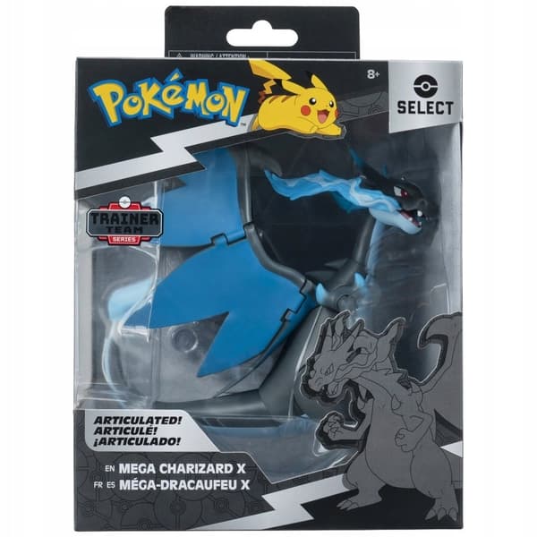 Jazwares Pokémon Select Mega Charizard X Figurine, 15cm