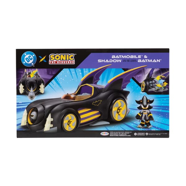 Batman and Batmobile Figurine, 6 cm, Sonic Shadow, for Children, Interactive Vehicle