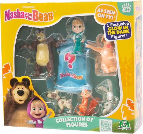 Masha and the Bear figurine set, 7 pieces