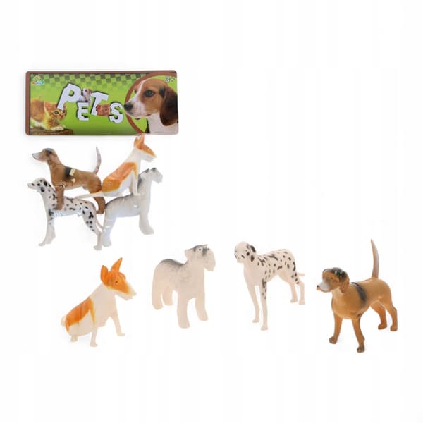 4 dog figurines