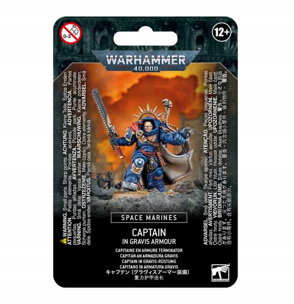 Warhammer 40 000: Space Marines-kapten i Gravis-rustning