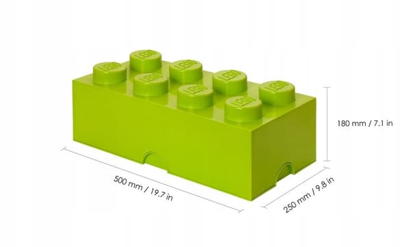 LEGO 40041220 4x2 Bright Green Brick Container