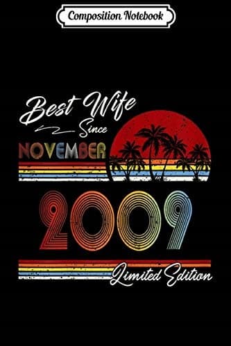 Composition Notebook: Women’s 1st Wedding Anniversary Gift – Wife Since 2018 J