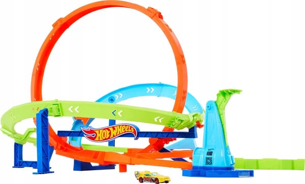 HOT WHEELS ACTION LET'S RACE TWISTED TORNADO LOOP TRACK SET + 1 car