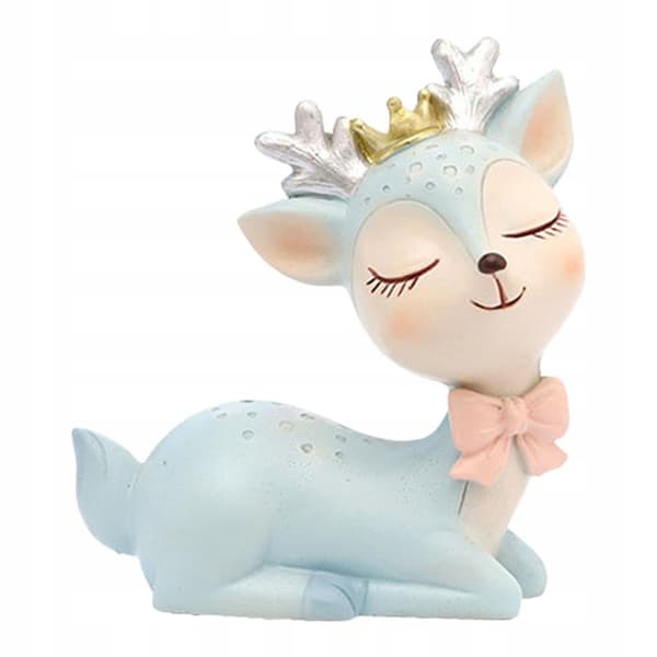 Animals Deer Action Figures Toy Durable decorative handmade dough craft Blue