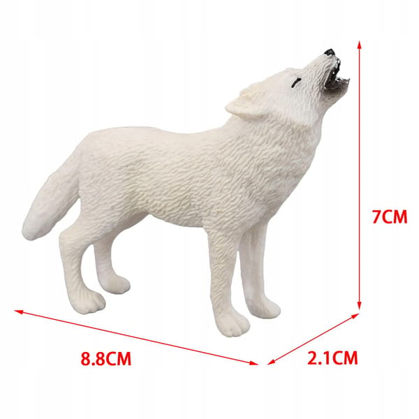 PVC wolf figurines: Forest creatures, BPA-free, Zoo, Learning about the Arctic wolf