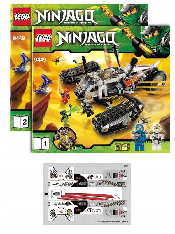 LEGO LEGO INSTRUCTIONS + STICKERS – Ninjago Ultra Sonic Raider 9449 2012