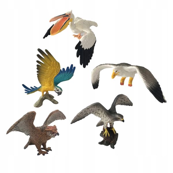 5-Piece Bird Simulation Model Educational Toy Collection – A-Style Decoration