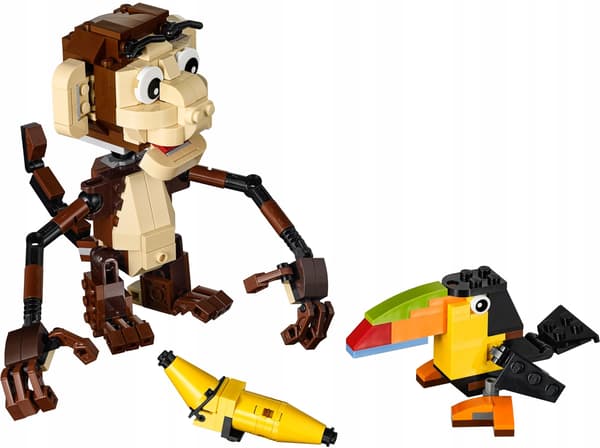 LEGO CREATOR 31019 Playful Animals 3-in-1: Monkey, Toucan, Squirrel, Bear