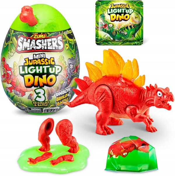 ZURU Smashers Mini Jurassic Light-Up Dino Egg Set – DINOSAUR EGG