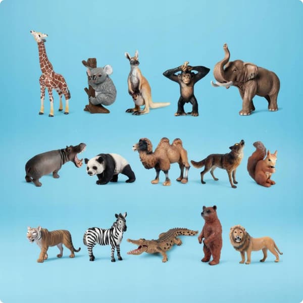 Wild animal figurines Sturdy construction Realistic elephant figurine Educational