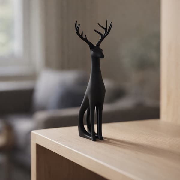 DECORATIVE FIGURINE: STANDING DEER, OPENWORK DESIGN ON A BASE – MANY COLOURS