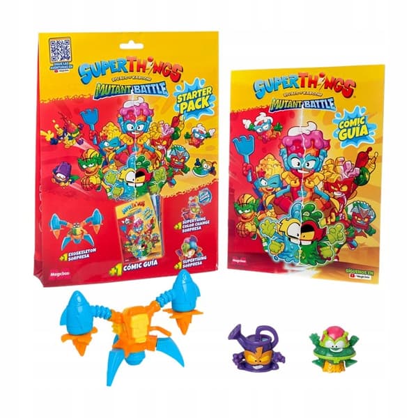 SUPERTHINGS MUTANT BATTLE KIDS 2 TOUCHDOWN & SANDY SUMMER FIGURES + BONUS