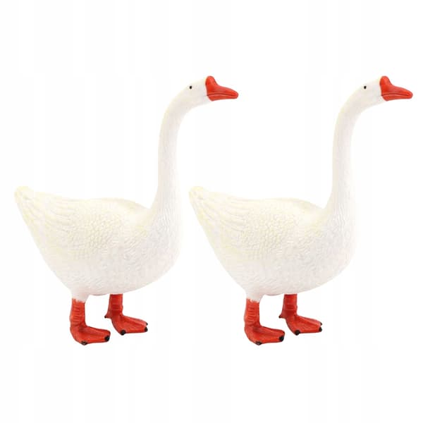 2 COLLECTOR’S ITEMS: MINI PLASTIC DECORATIVE GEESE