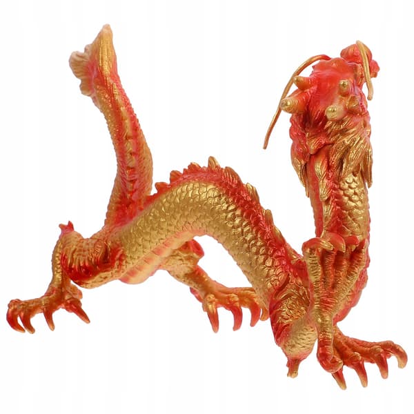 PLASTIC CHINESE DRAGON FIGURINE FOR INTERIOR DECORATION