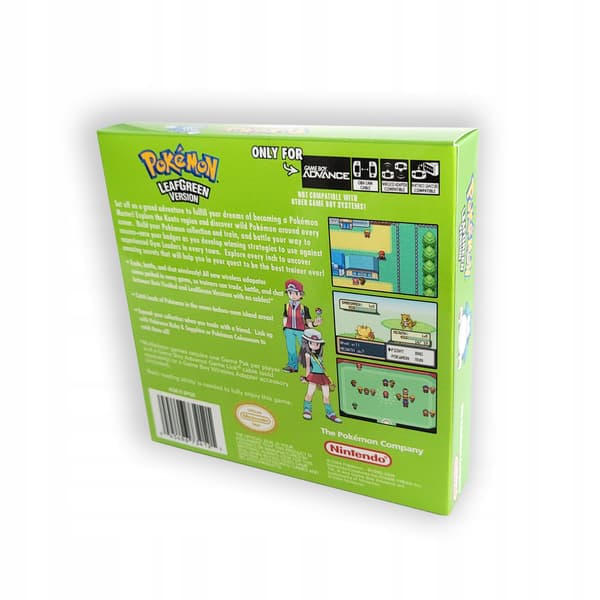 Pokémon LeafGreen Game Boy Case + Cartridge