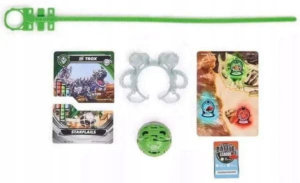 BAKUGAN SPECIAL ATTACK TROX SPIN MASTER SPINNING FIGURINE + CARDS Age 6+