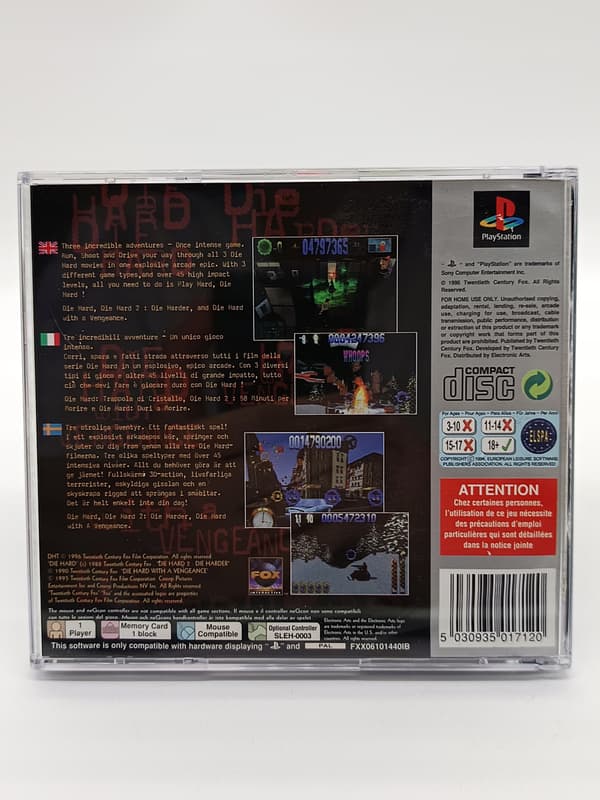 Die Hard trilogy PSX PS1 PlayStation (PSX) New replacement box