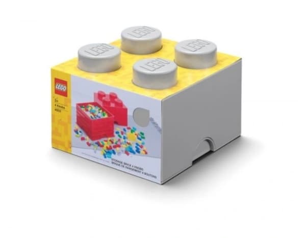 LEGO STORAGE BOX FOR BRICKS, 4-PACK, GREY, 25 cm, 40031740