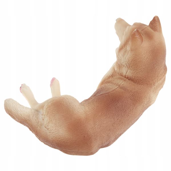 BROWN HUSKY FIGURINE – REALISTIC PLASTIC DECORATION
