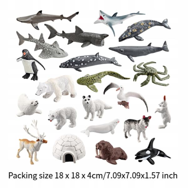 22x Sea Creatures Topper Cake Decoration Set for a Fish Tank Promotes Cognitive Style B