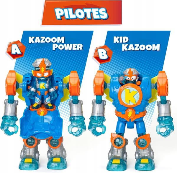 ARTICULATED ROBOT SET WITH FIGURES AND ACTION ACCESSORIES