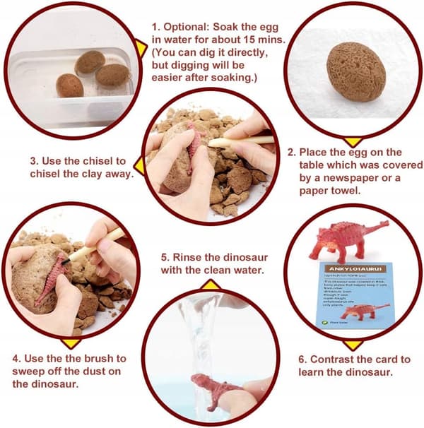 VATOS dinosaur eggs, 12 pieces, dinosaur egg-shaped toy