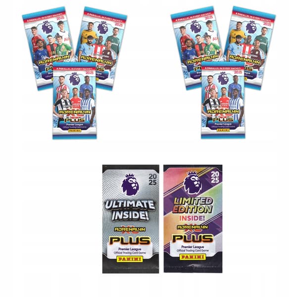 PREMIER LEAGUE PLUS 2025 SUPER PACK – 6 PACKETS + ULTIMATE CARD + LIMITED CARD