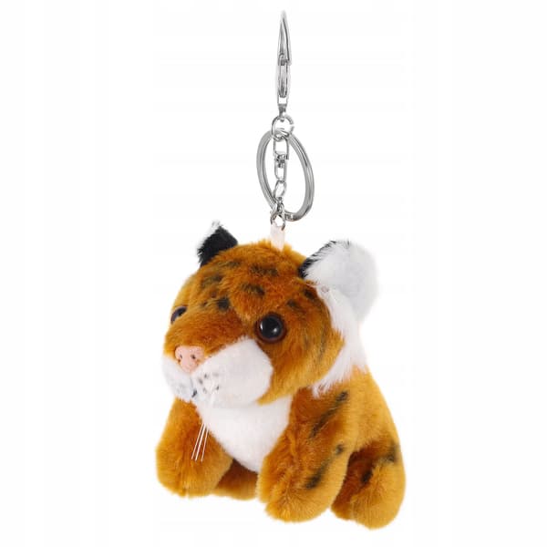 KEY RING WITH A BROWN PLUSH TIGER