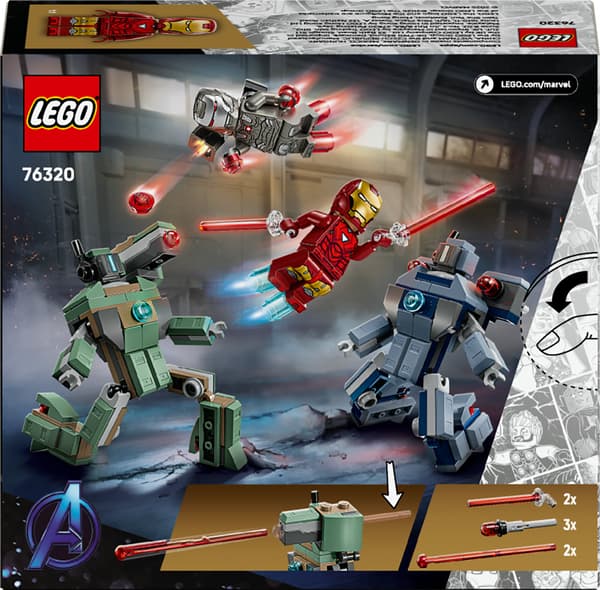 LEGO Marvel 76320 Iron Man and War Machine vs Hammer’s Drones