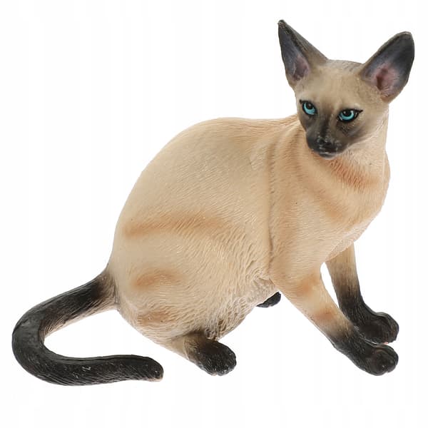 PLASTIC SIAMESE CAT FIGURINE – HOME DECOR