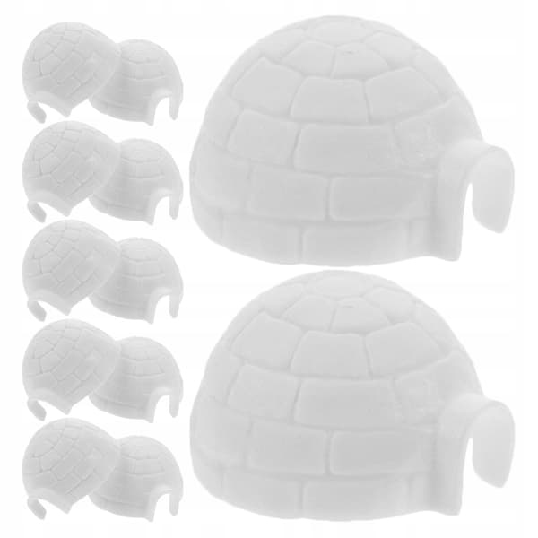 12 DECORATIVE ICE HOUSES – FIGURINES FOR BACKLIGHTING AND DIY PROJECTS