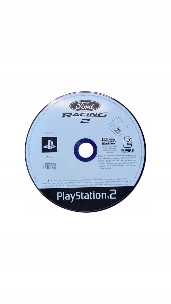 PS2 game: Ford RACING 2 – NO BOX