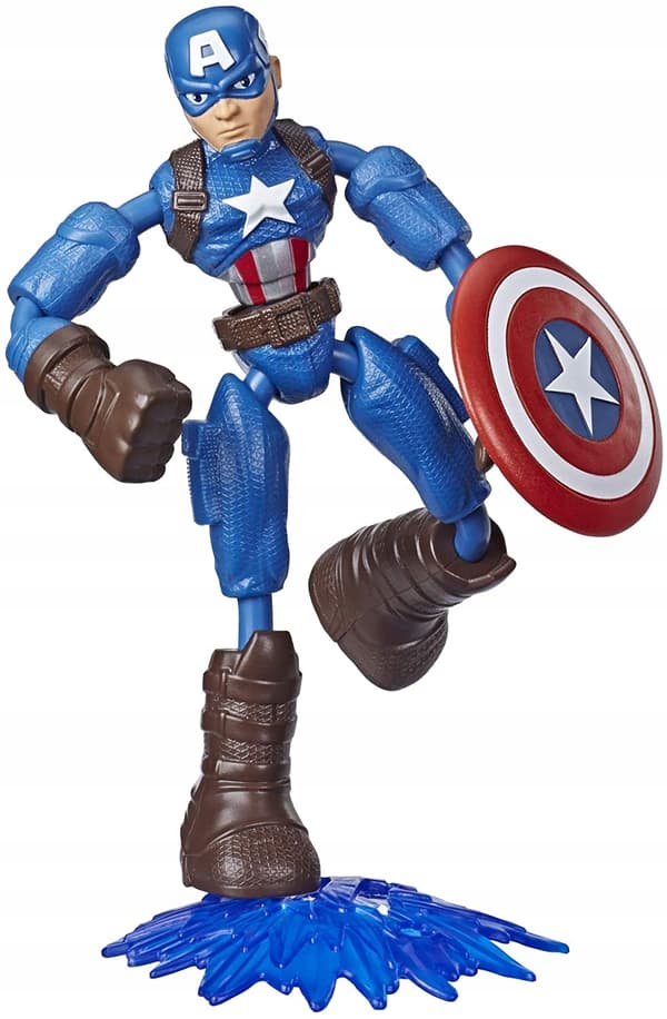 MARVEL AVENGERS BEND FLEX CAPTAIN AMERICA FIGURINE